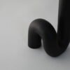Black resin vase