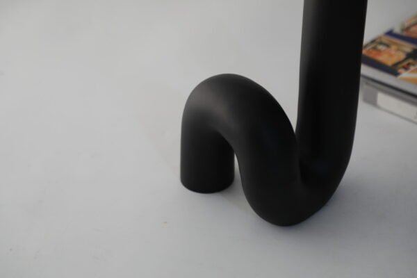 Black resin vase