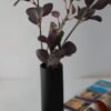 Black resin vase