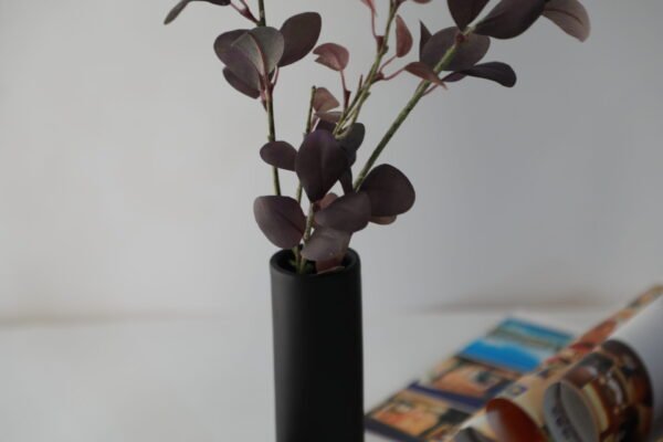 Black resin vase