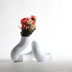 White Resin Vase