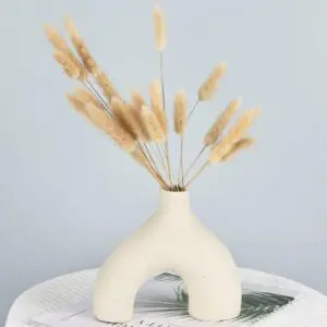 Beige ceramic vase