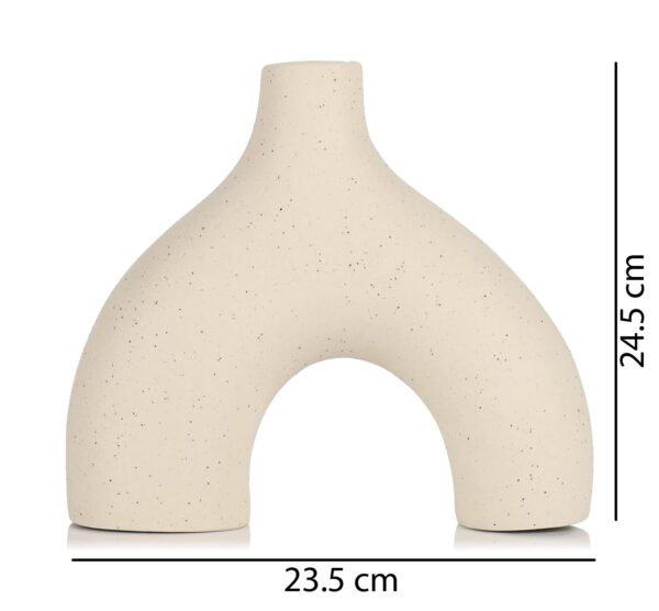 Beige ceramic vase
