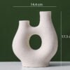 Beige ceramic vases