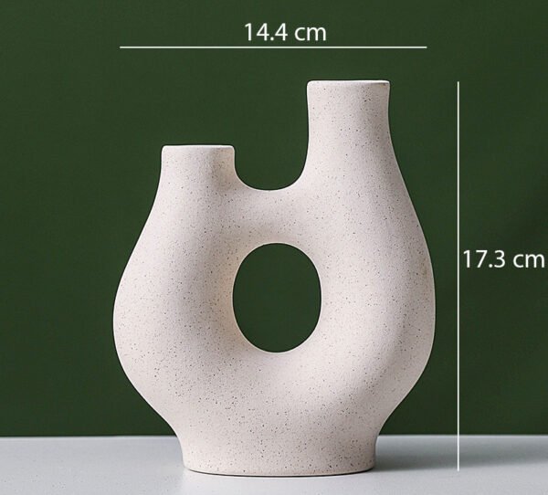 Beige ceramic vases