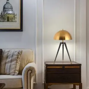 Painted Gold Lampshade