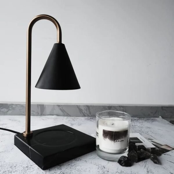 Black marble & lampshade