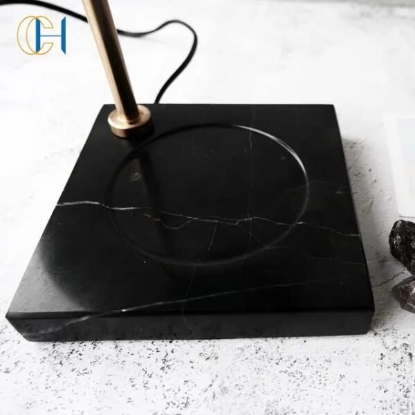 Black marble & lampshade