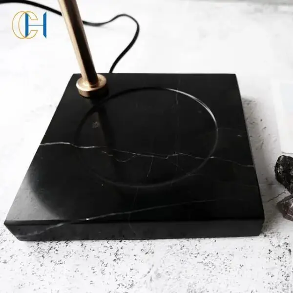 Black marble & lampshade