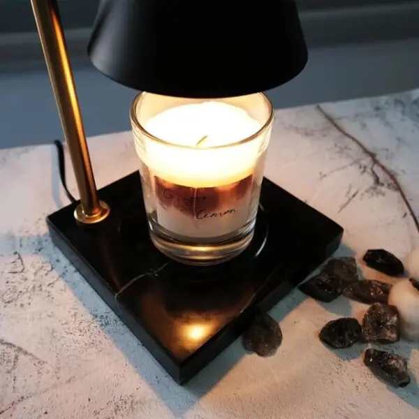 Black marble & lampshade