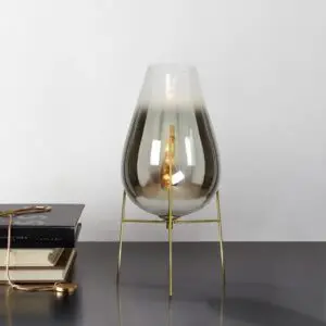 Grey Glass Lamp