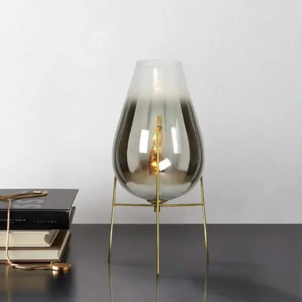 Grey Glass Lamp