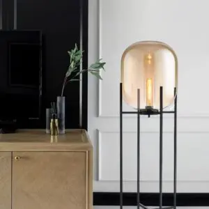Amber Glass Lamp