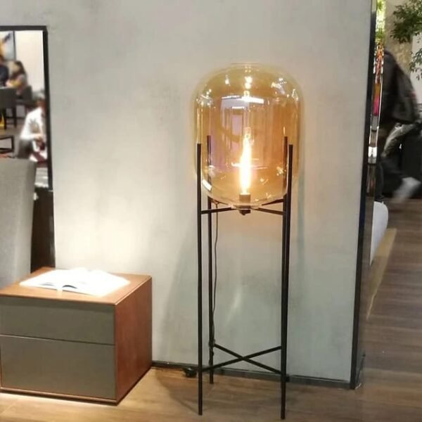 Amber Glass Lamp
