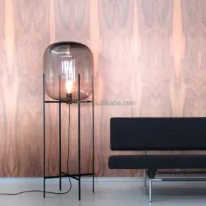 Grey Glass Lamp