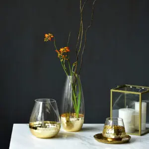 Golden Glass Vases