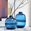 Blue Glass Vases-set of 2