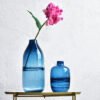 Blue Glass Vases-set of 2