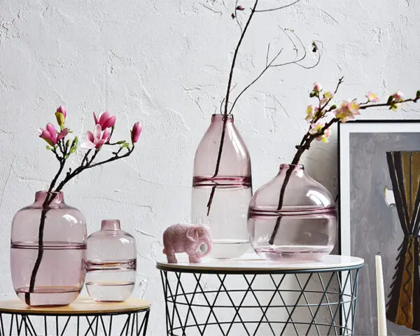 Pink Flower Vases