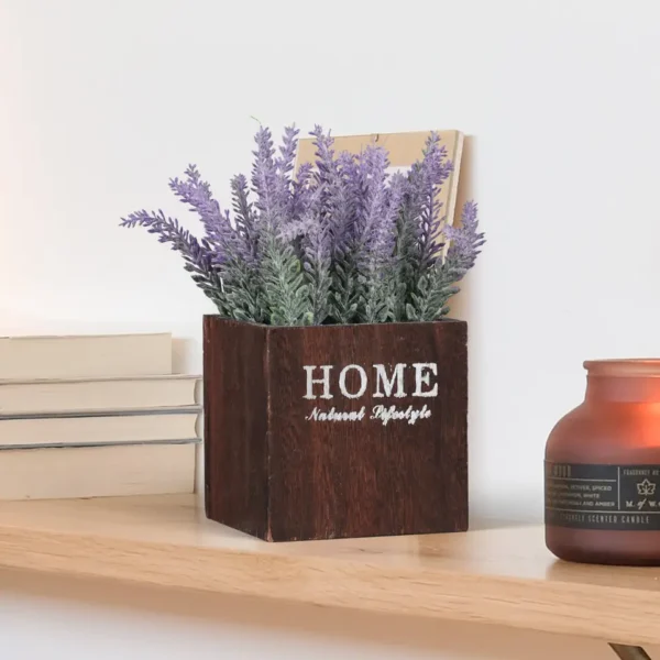 Wood Lavender Pot