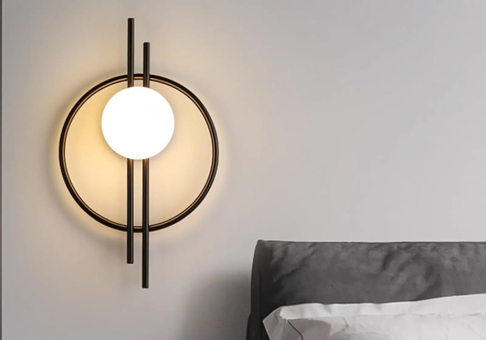 Gold led wall light
