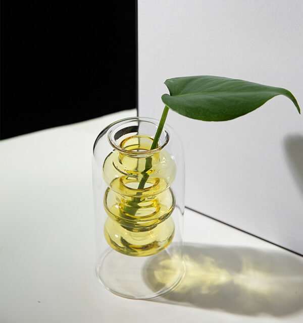 Yellow Glass Vase