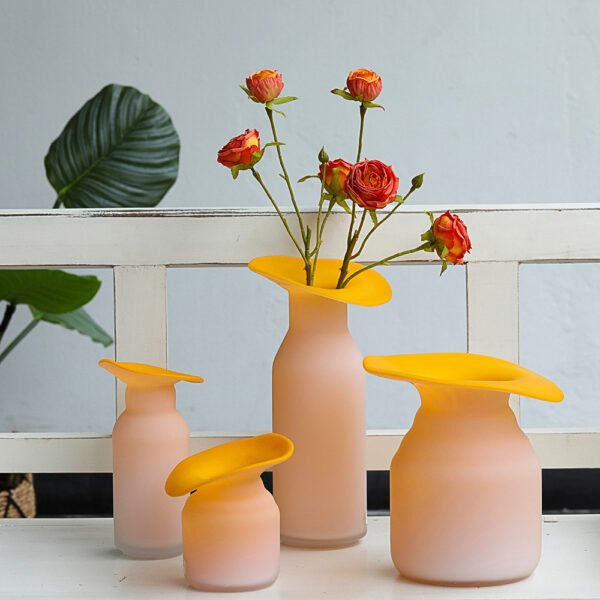 Orange Glass Vases