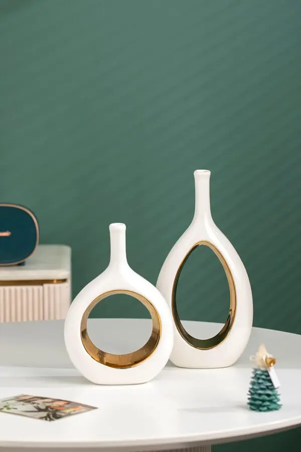 White Ceramic Vases