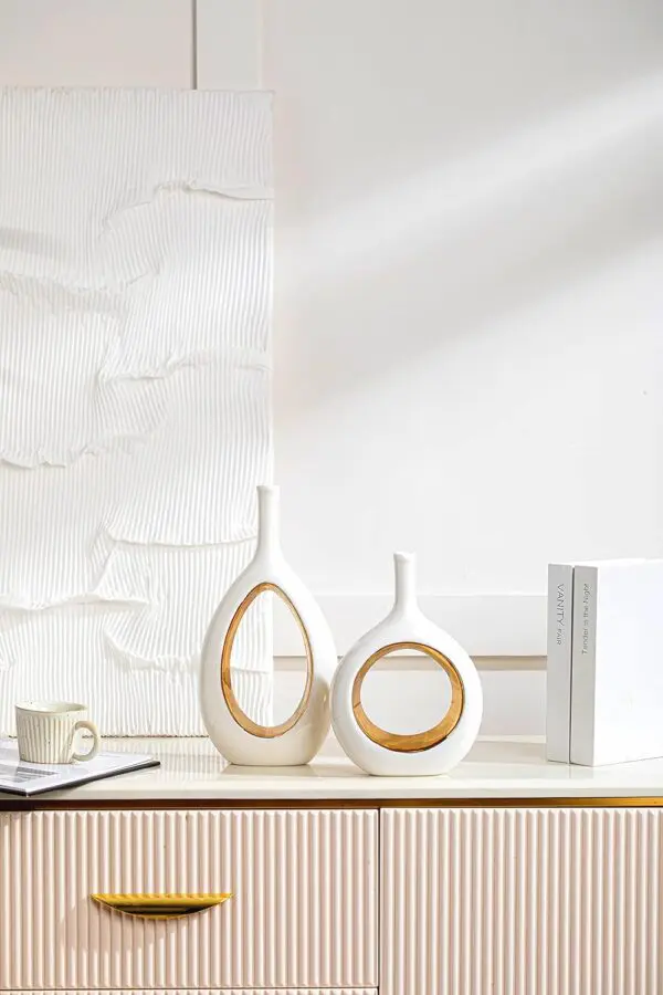 White Ceramic Vases