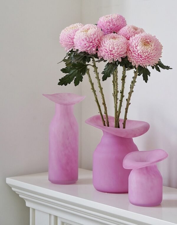 Pink Glass Vases