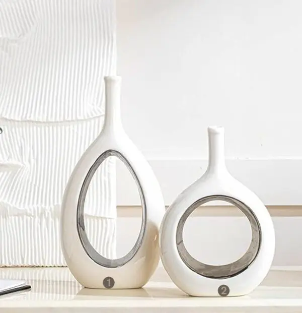 White Ceramic Vases