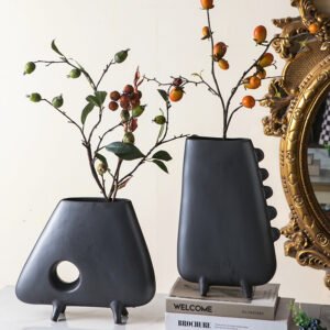 Geometric Black Vases
