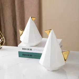 4 Geometric Gold Birds