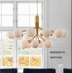 Gold  multiheaded Pendant light