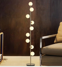 Gold floor light with multi-balls