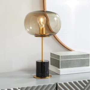 Amber Balloon glass table light
