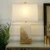 Brass & marble light