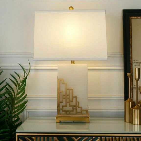 Brass & marble light