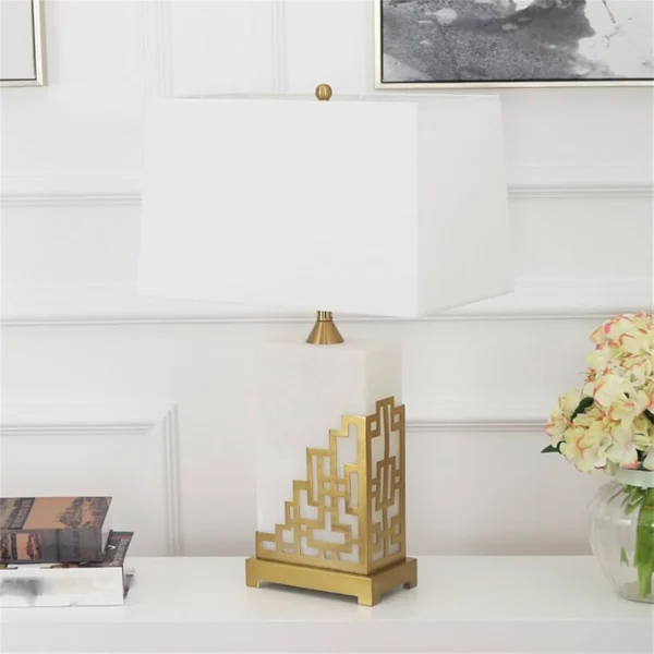 Brass & marble light