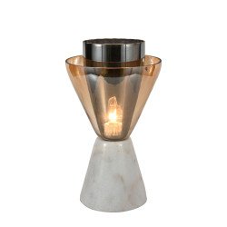 Double glass marble table light