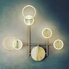 Gold led wall light