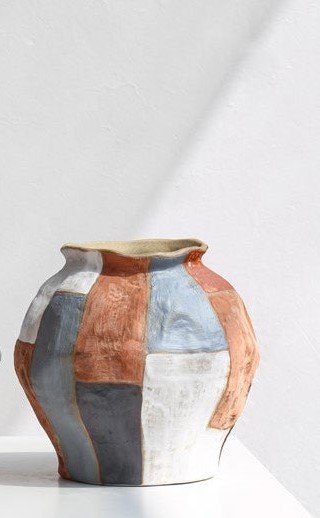 Ceramic colorful vase