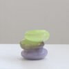 Light purple transition to light green glass vase
