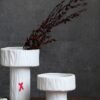 Ceramic vase matte white