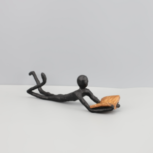 Lying on floor sculpture