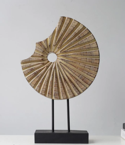 Round abstract sculpture