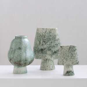 HY3227,28,35 (2) Green ceramic vases