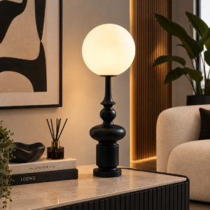 Modern black table light